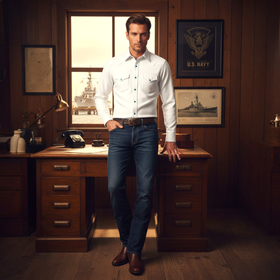 WESTERN OXFORD SHIRT BIANCO