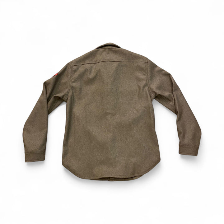 CAMICIA MILITARE IN LANA VERDE