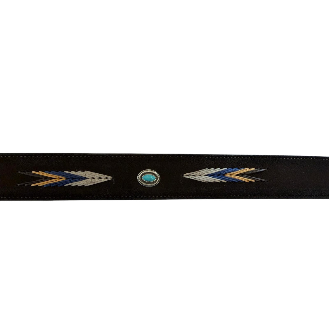 Dunkelbrauner Wildledergürtel