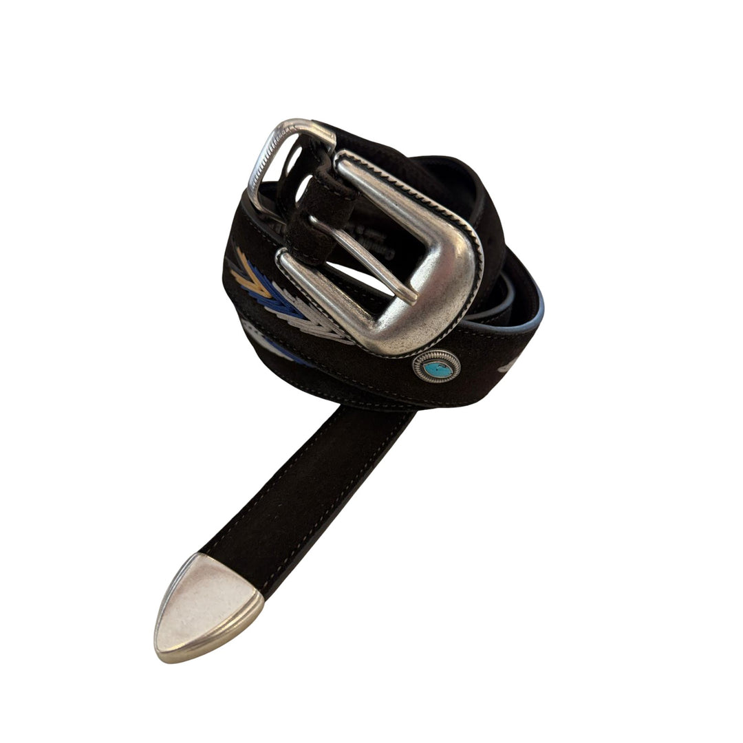 Dunkelbrauner Wildledergürtel