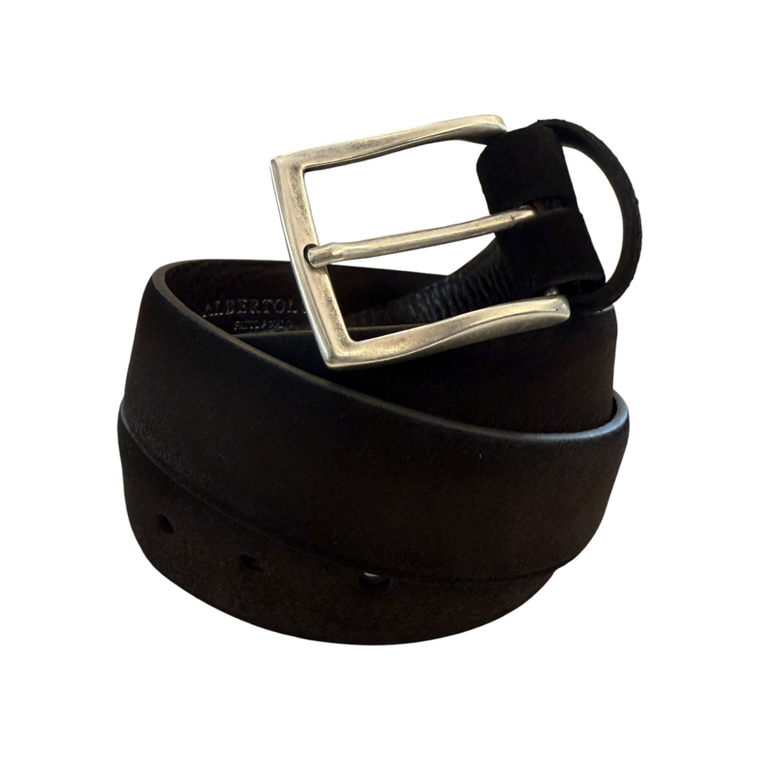 Dunkelbrauner Wildledergürtel