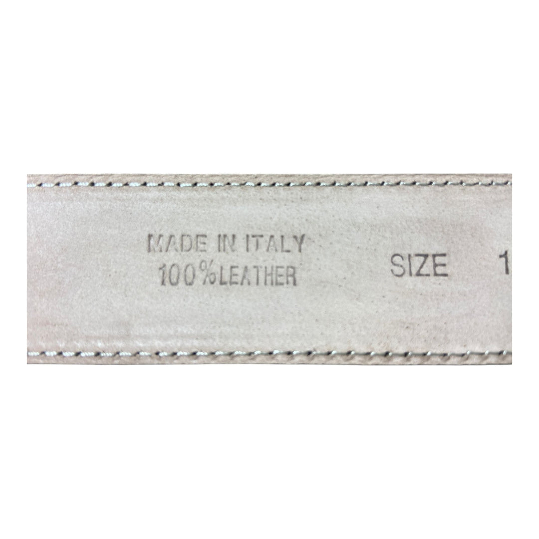 GENUINE BROWN STITCHED LEATHER BELT