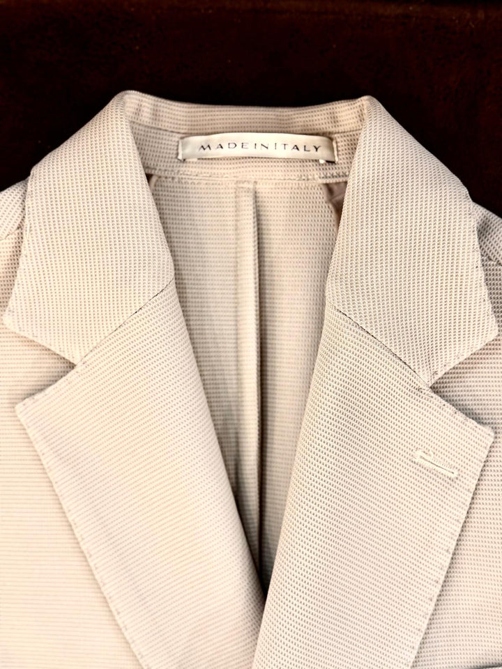Anzug mit Waffelstruktur Comfort Fit Beige