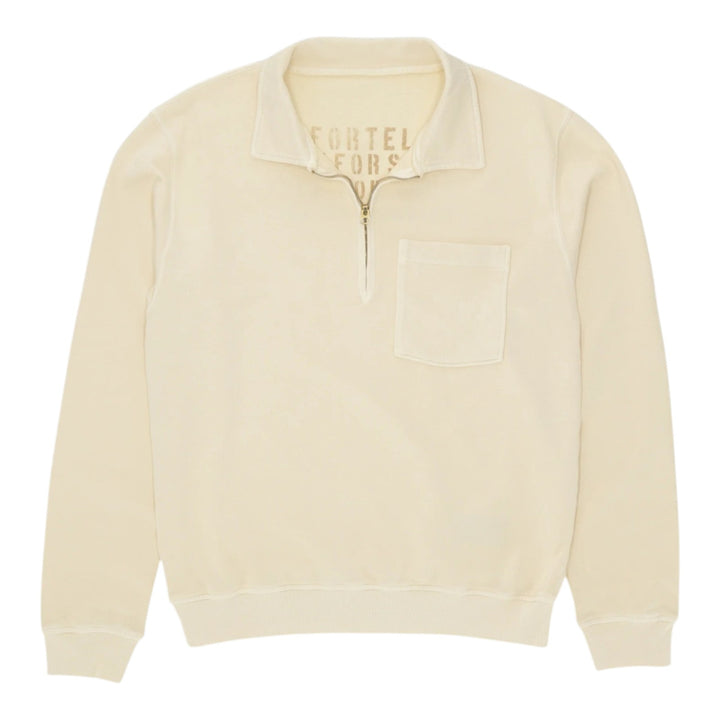 Yale Felpa in Jersey Garzato con Colletto e Zip Corda