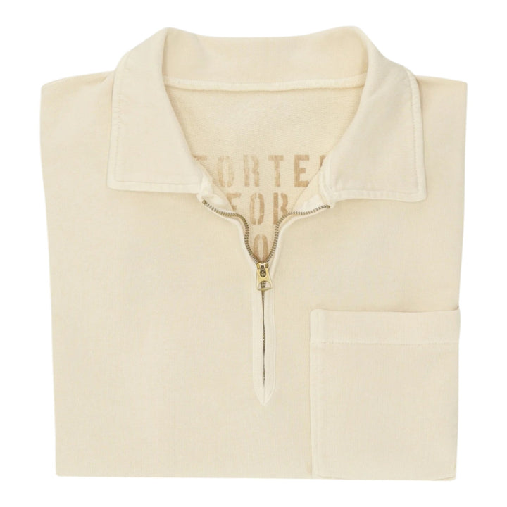 Yale Felpa in Jersey Garzato con Colletto e Zip Corda