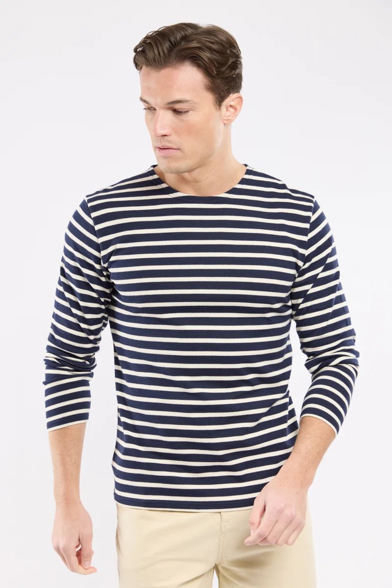 Armor lux Marinière ML Héritage BIO GOTS Rich navy/Nature Blu Marino/Naturale Blu - foto 5