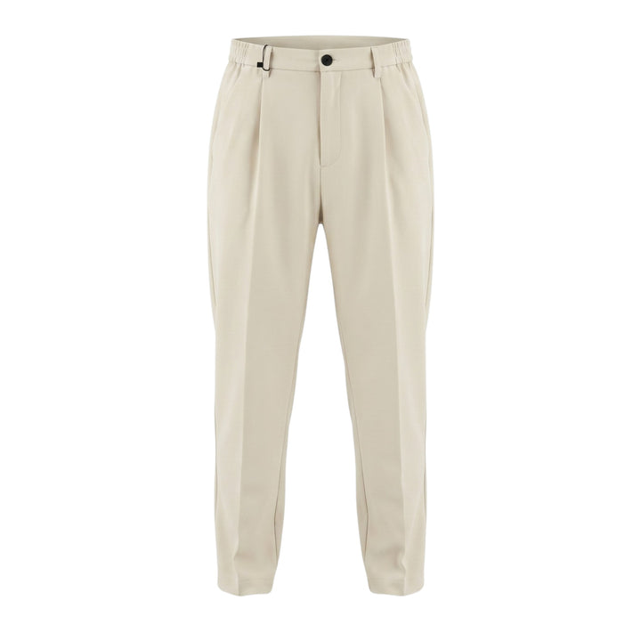 Pantalaccio Eine Bundfalte Nylon-Technogewebe Sand