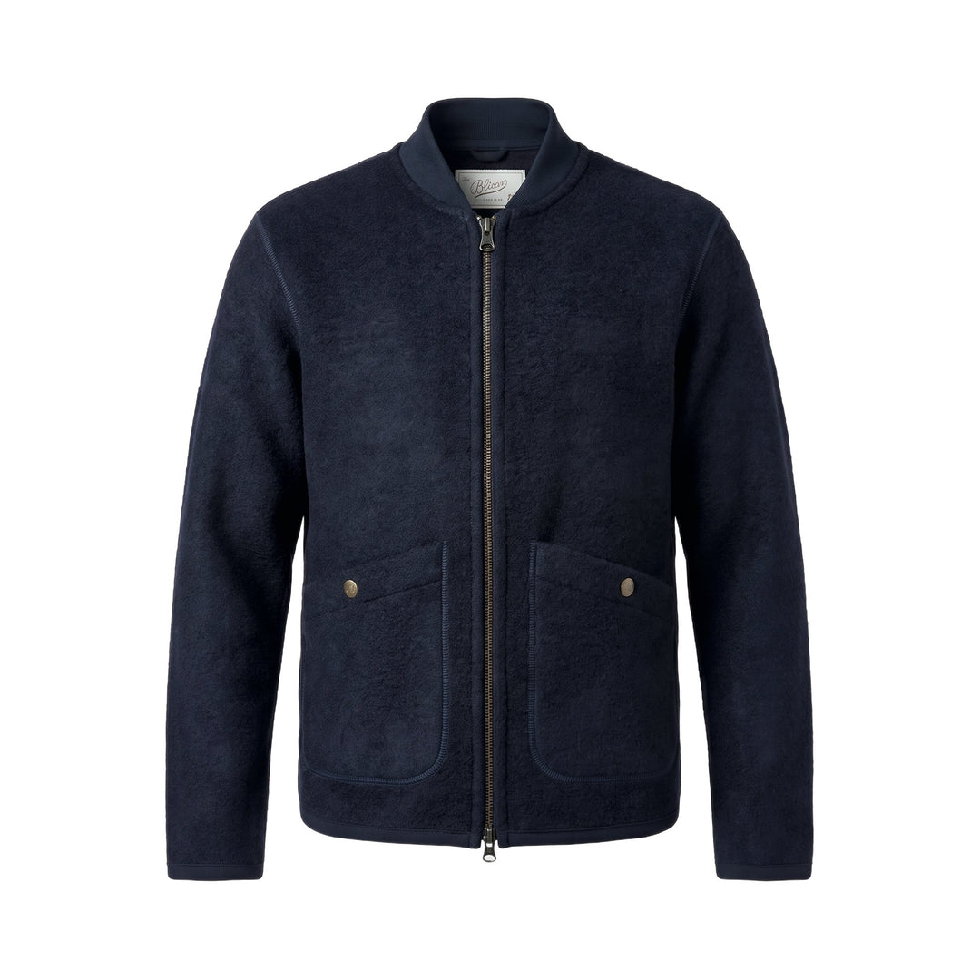 Bl'ker Vintage BOILED WOOL JACKET MOOSE NAVY Blu - foto 1