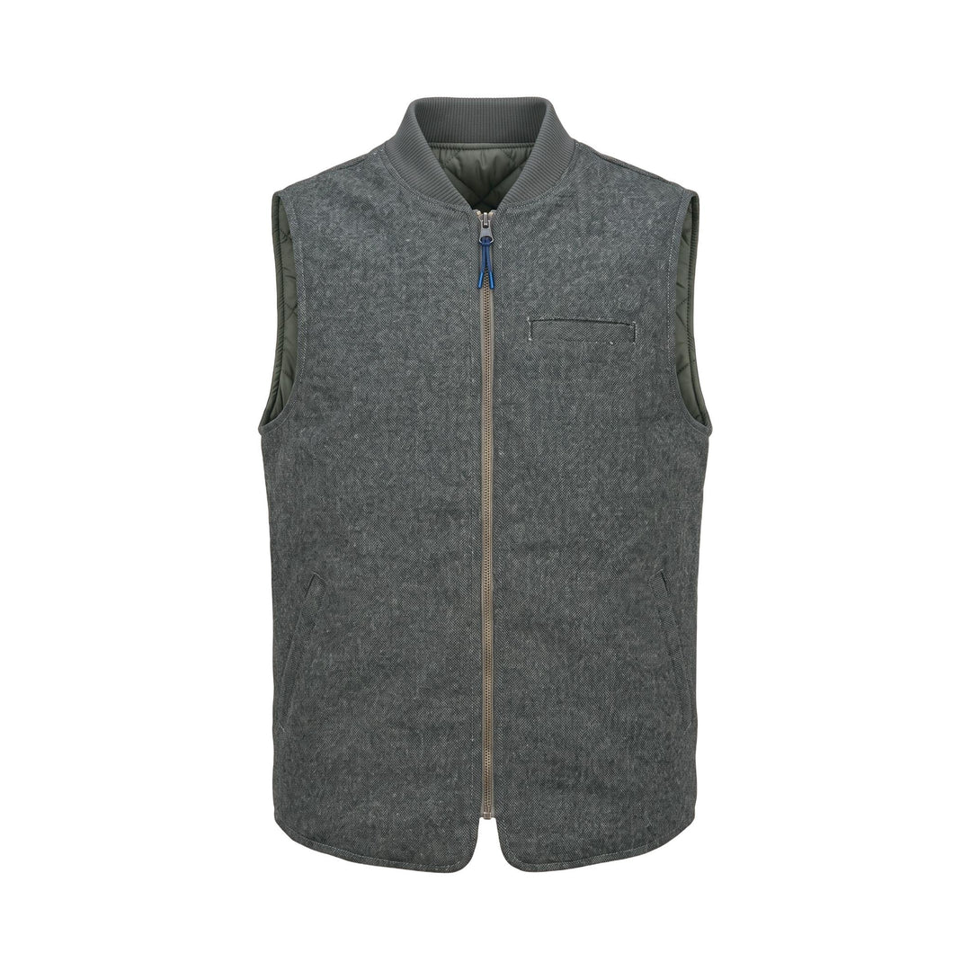 Bl'ker Vintage DONEGAL VEST REVERSIBILE OWL GREEN Verde - foto 1