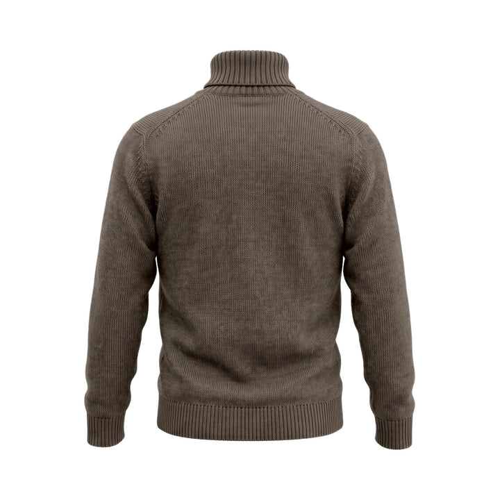 Bl'ker Vintage MAGLIONE COLLO ALTO FINEZZA5 MERINOS STEVE BROWN Marrone - foto 2