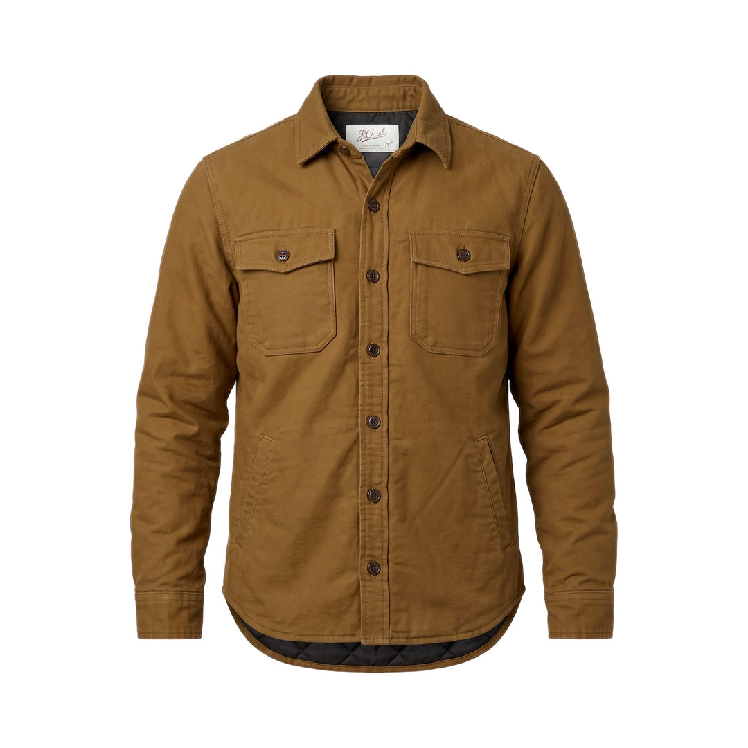 Bl'ker Vintage MOLESKINE SHIRT TRAPUNTA HUNTER KHAKY Beige - foto 1
