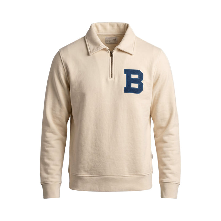 Bl'ker Vintage SWEATSHIRT HALF ZIP RUDGERS COLLEGE MILK Beige - foto 1