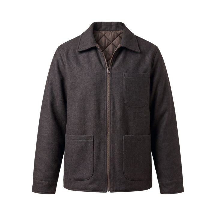Bl'ker Vintage WORK SHIRT WOOL REVERSIBILE ELK BROWN Marrone - foto 1
