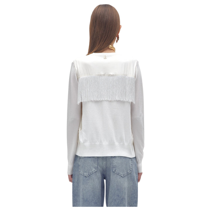 MAGLIA TWIN-SET TESSUTO RICA BIANCO