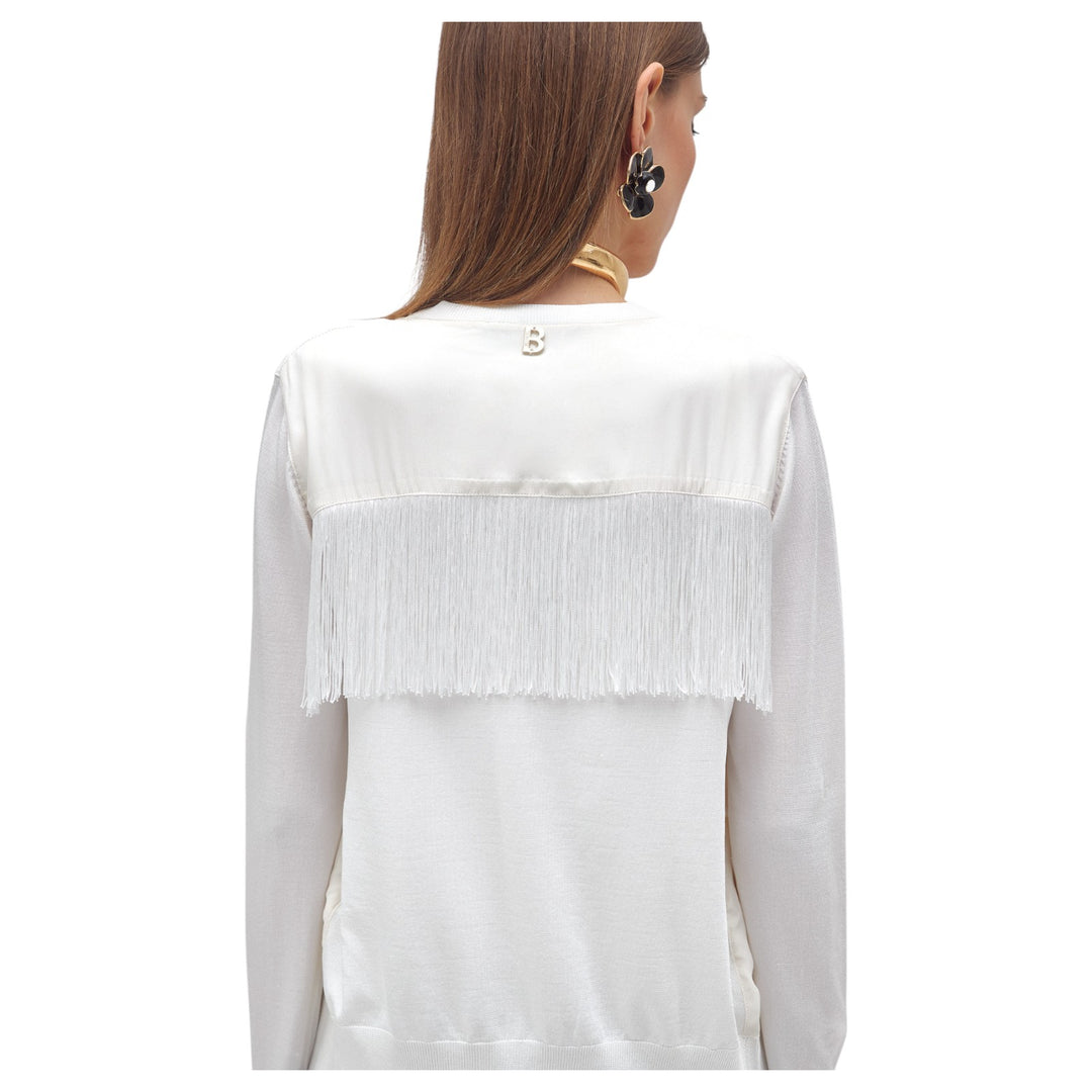 MAGLIA TWIN-SET TESSUTO RICA BIANCO