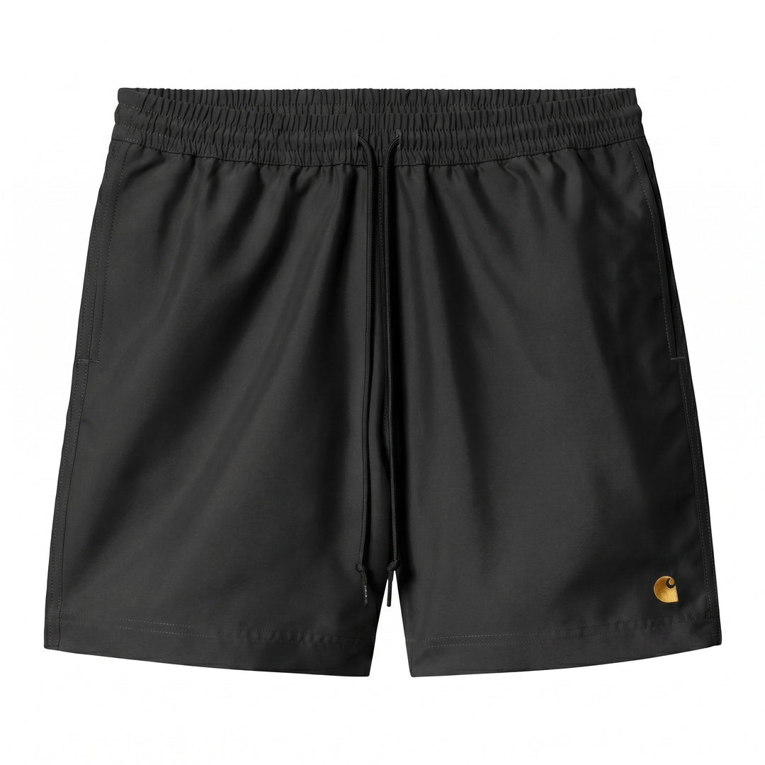 Carhartt Wip Chase Swim Trunks Black / Gold Nero - foto 1