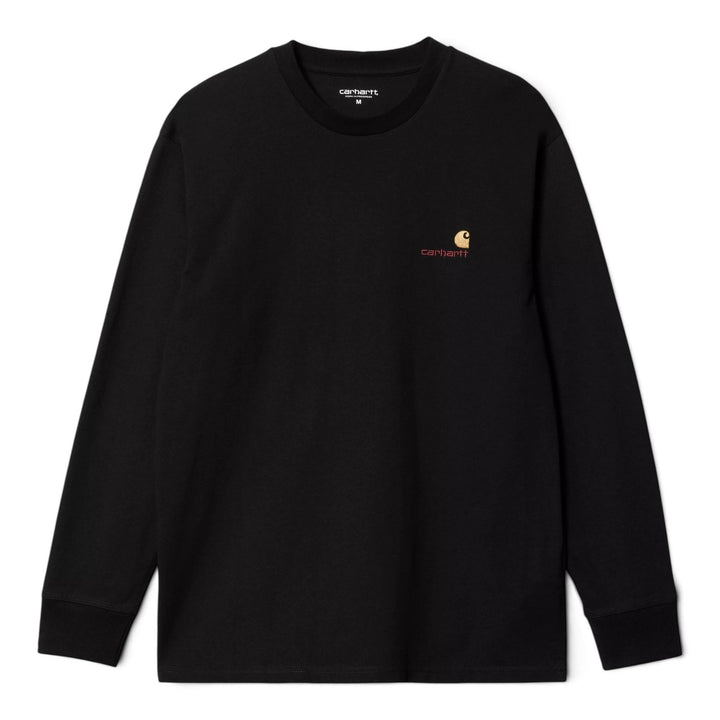 Carhartt Wip L/S AMERICAN SCRIPT T-SHIRT BLACK Nero - foto 1