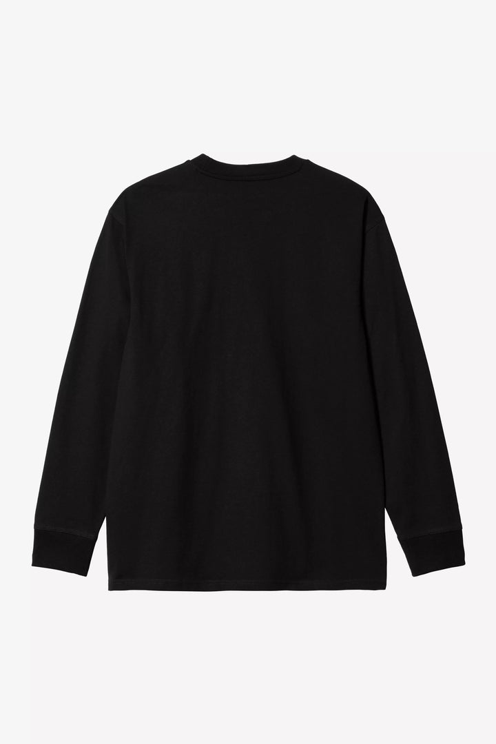 Carhartt Wip L/S AMERICAN SCRIPT T-SHIRT BLACK Nero - foto 4
