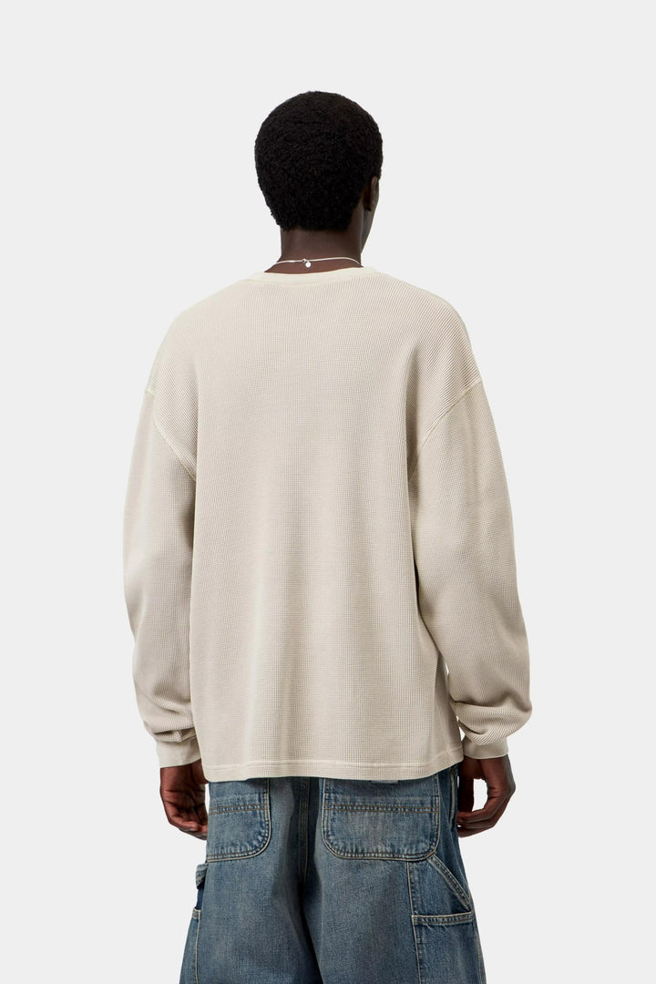 Carhartt Wip L/S VISTA WAFFLE T-SHIRT FLEUR DE SEL GARMENT DYED Beige - foto 3