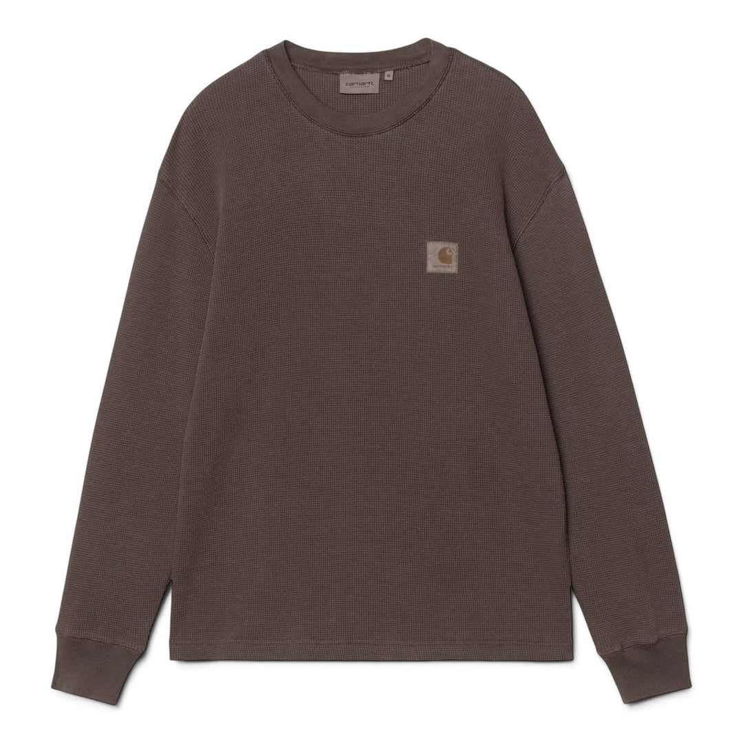 Carhartt Wip L/S VISTA WAFFLE T-SHIRT TOBACCO GARMENT DYED Marrone - foto 1