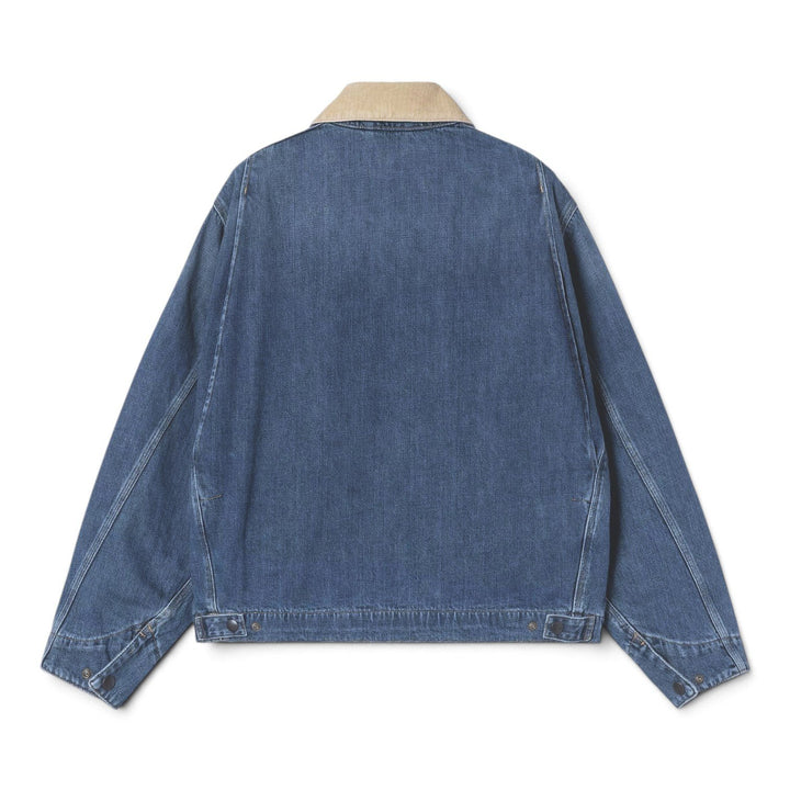 Carhartt Wip OG DETROIT JACKET BLUE/DUSTY H BROWN OLD USED WASH Blu - foto 3