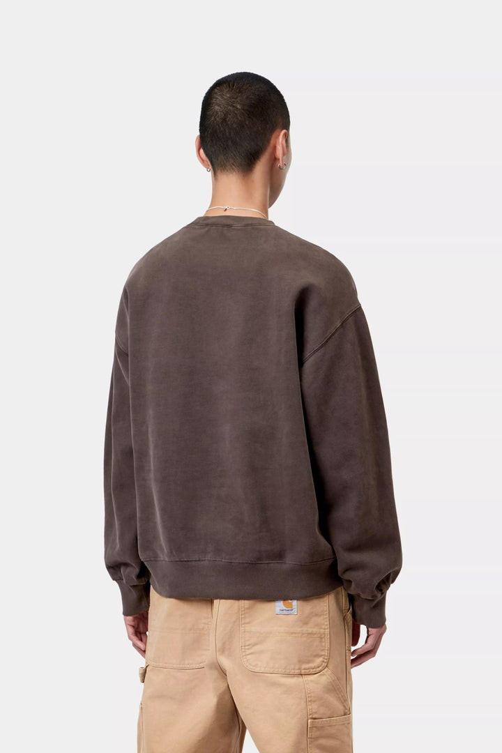Carhartt Wip VISTA SWEAT TOBACCO GARMENT DYED Marrone - foto 4