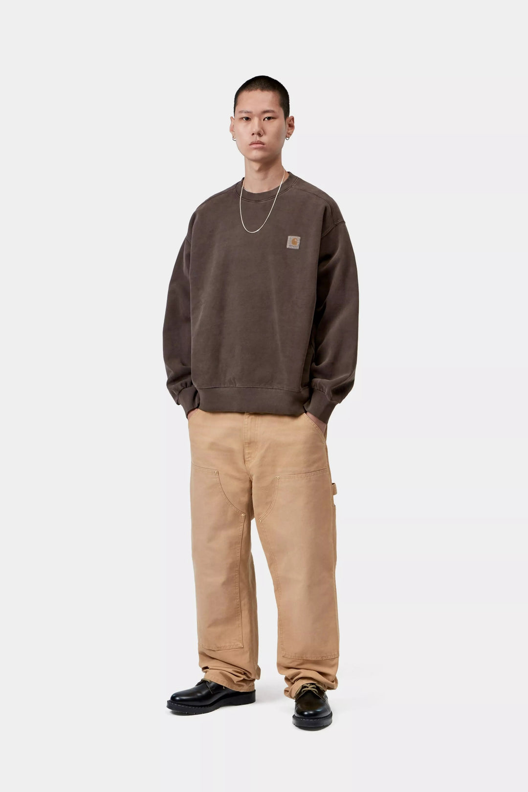 Carhartt Wip VISTA SWEAT TOBACCO GARMENT DYED Marrone - foto 5