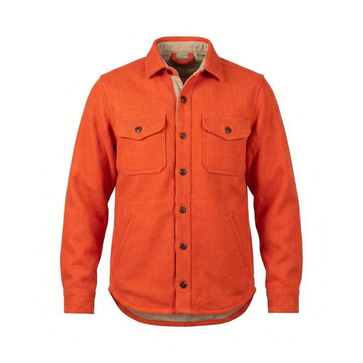 Chesapeake's OUTDOOR WOOL SHIRT 4 POCKET JACKSON HOLE ORANGE Arancione - foto 1