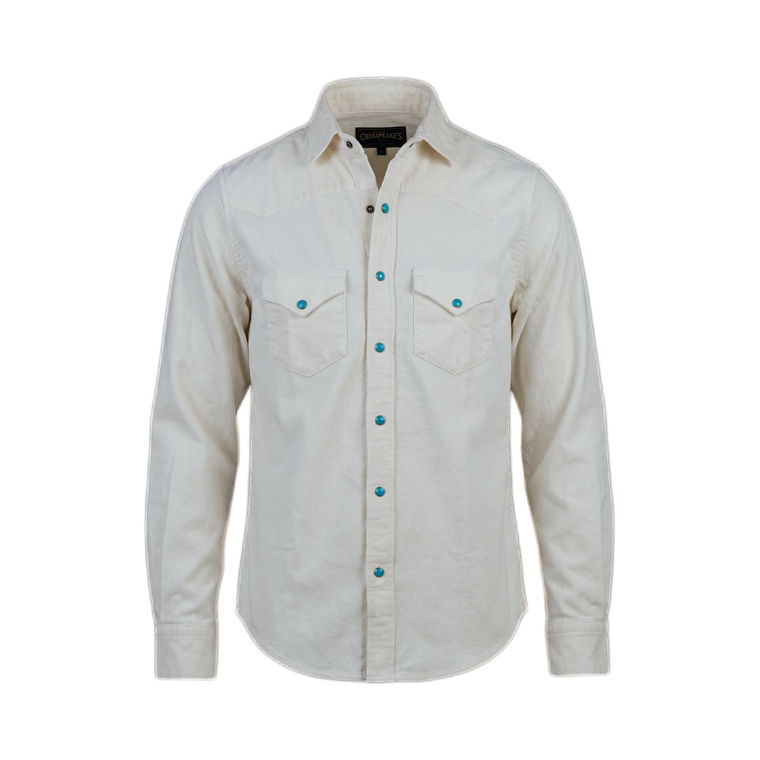 Chesapeake's WESTERN VELVET SHIRT FLAGSTAFF CREAM Bianco - foto 1