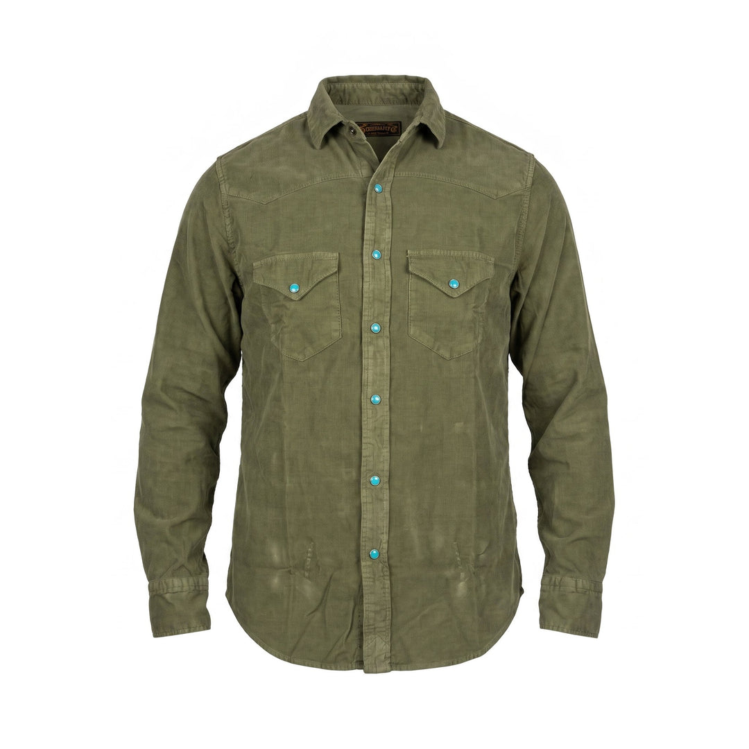 Chesapeake's WESTERN VELVET SHIRT FLAGSTAFF MILITARY Verde - foto 1