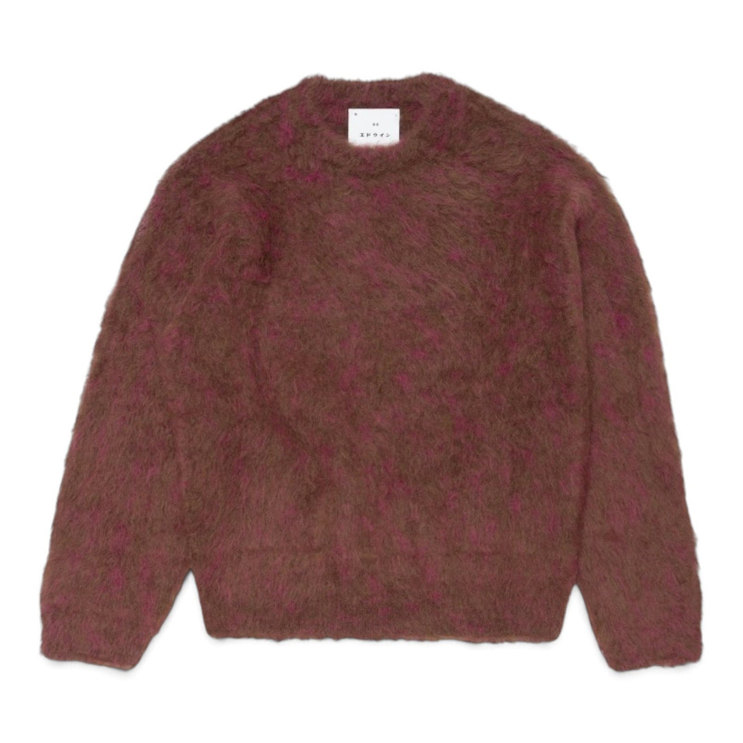 Edwin BAZ SWEATER BROWN/PINK Bordeaux - foto 1