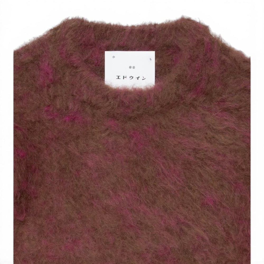 Edwin BAZ SWEATER BROWN/PINK Bordeaux - foto 2