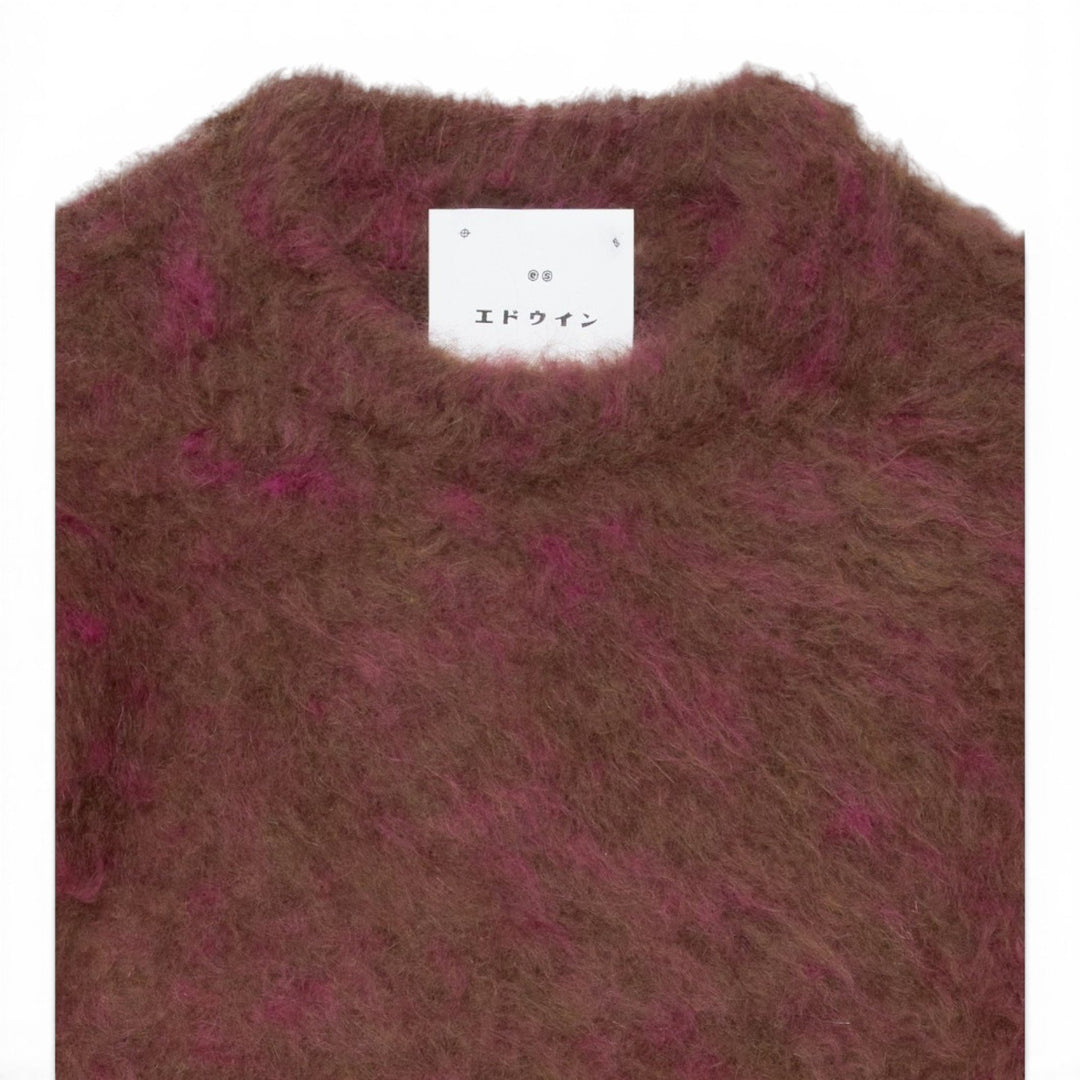 Edwin BAZ SWEATER BROWN/PINK Bordeaux - foto 2