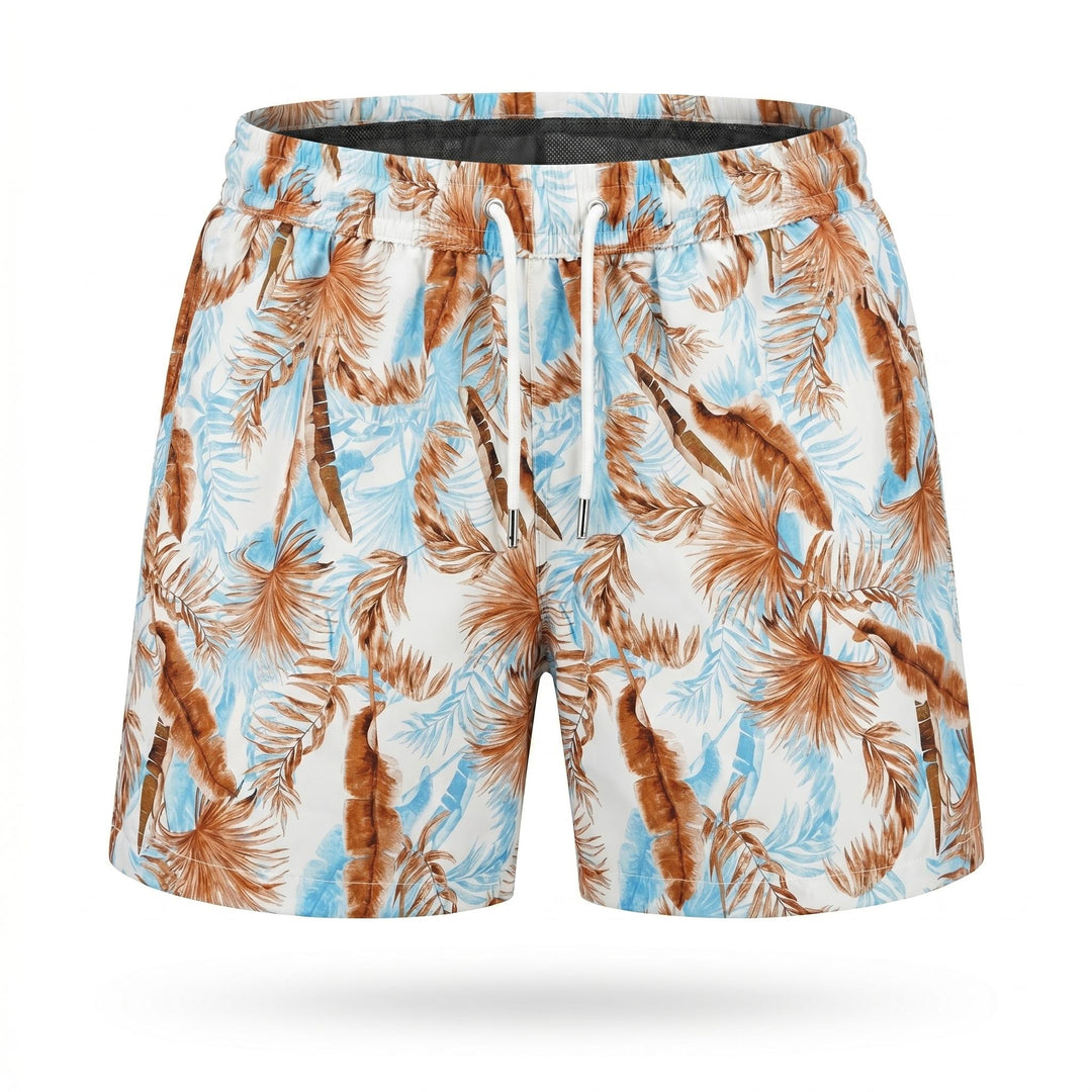 Ferana COSTUME ULTRALIGHT STAMPA FELCI TURCHESE-MARRONE Blu - foto 1