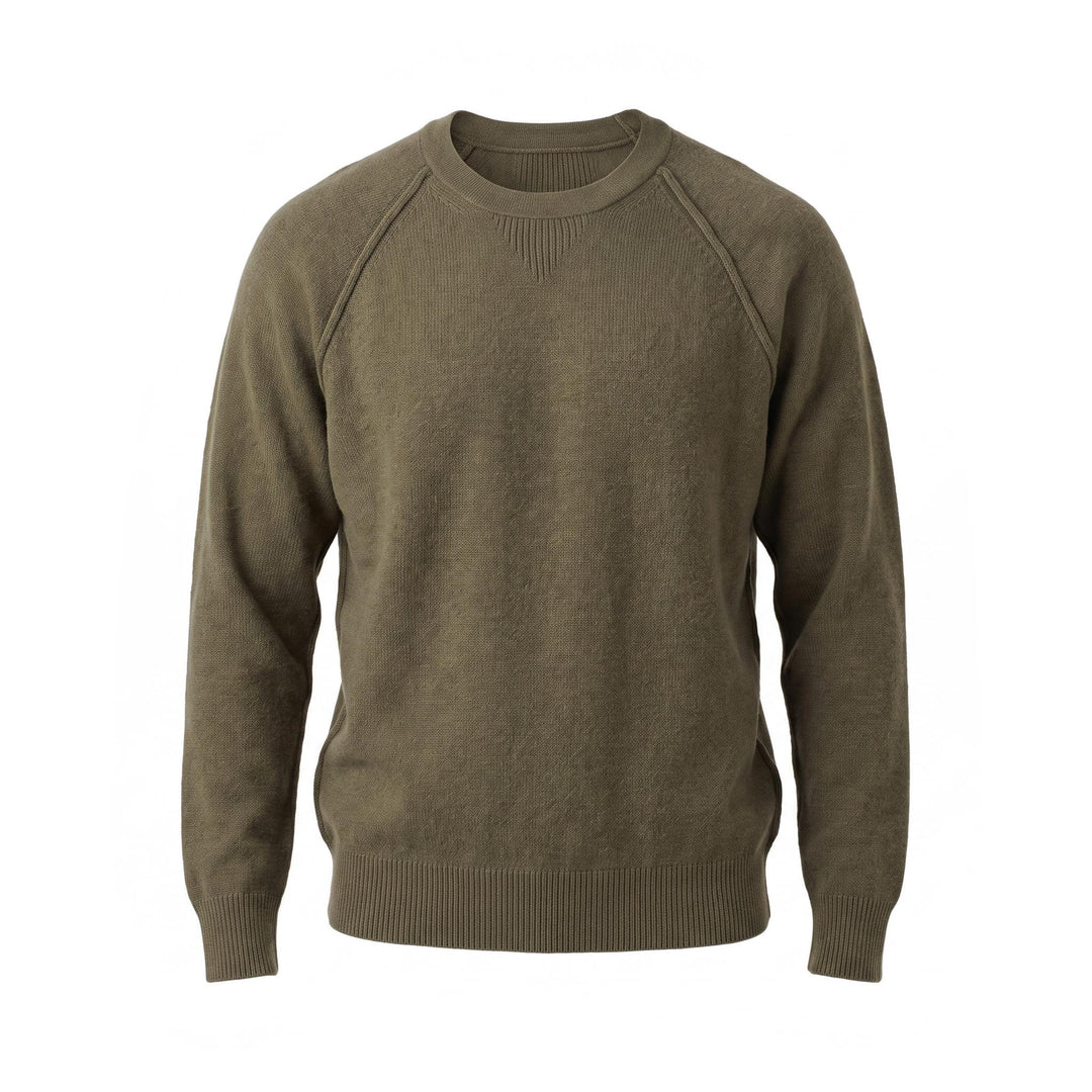 Fortela HARVARD MAGLIONE GIROCOLLO LANA MANICHE REGLAN ARMY GREEN Verde - foto 1
