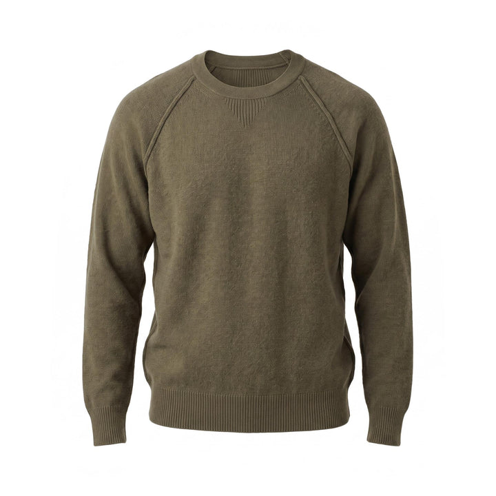 Fortela HARVARD MAGLIONE GIROCOLLO LANA MANICHE REGLAN ARMY GREEN Verde - foto 1