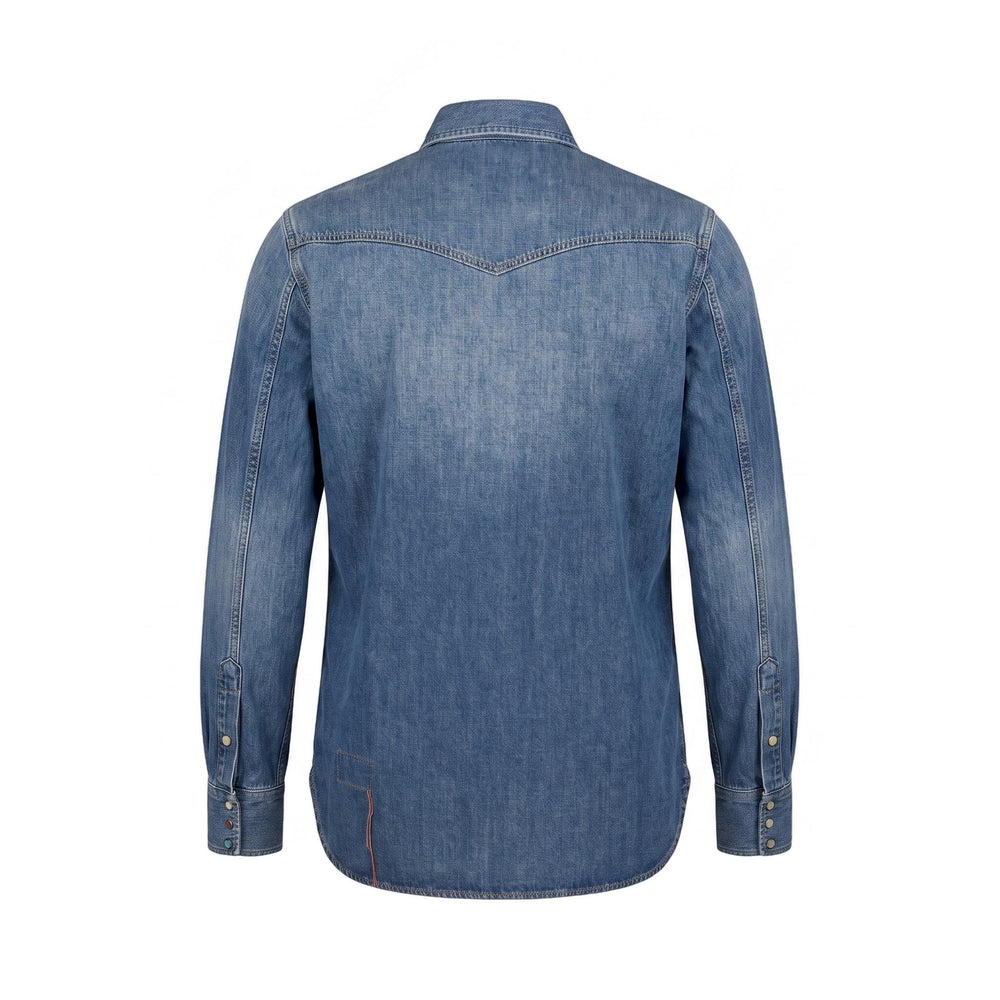 Fortela NTEX CAMICIA TEXANA DENIM STONE WASH Blu - foto 2