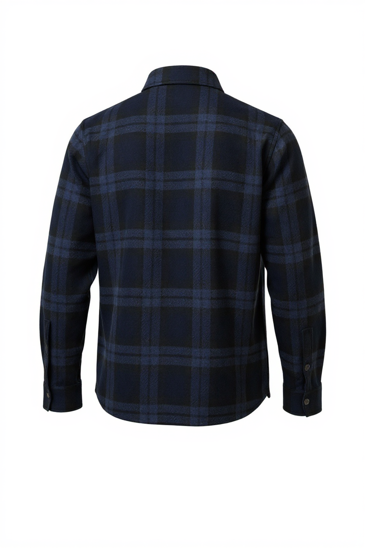 BLAUES WATTIERTES HERRENHEMD