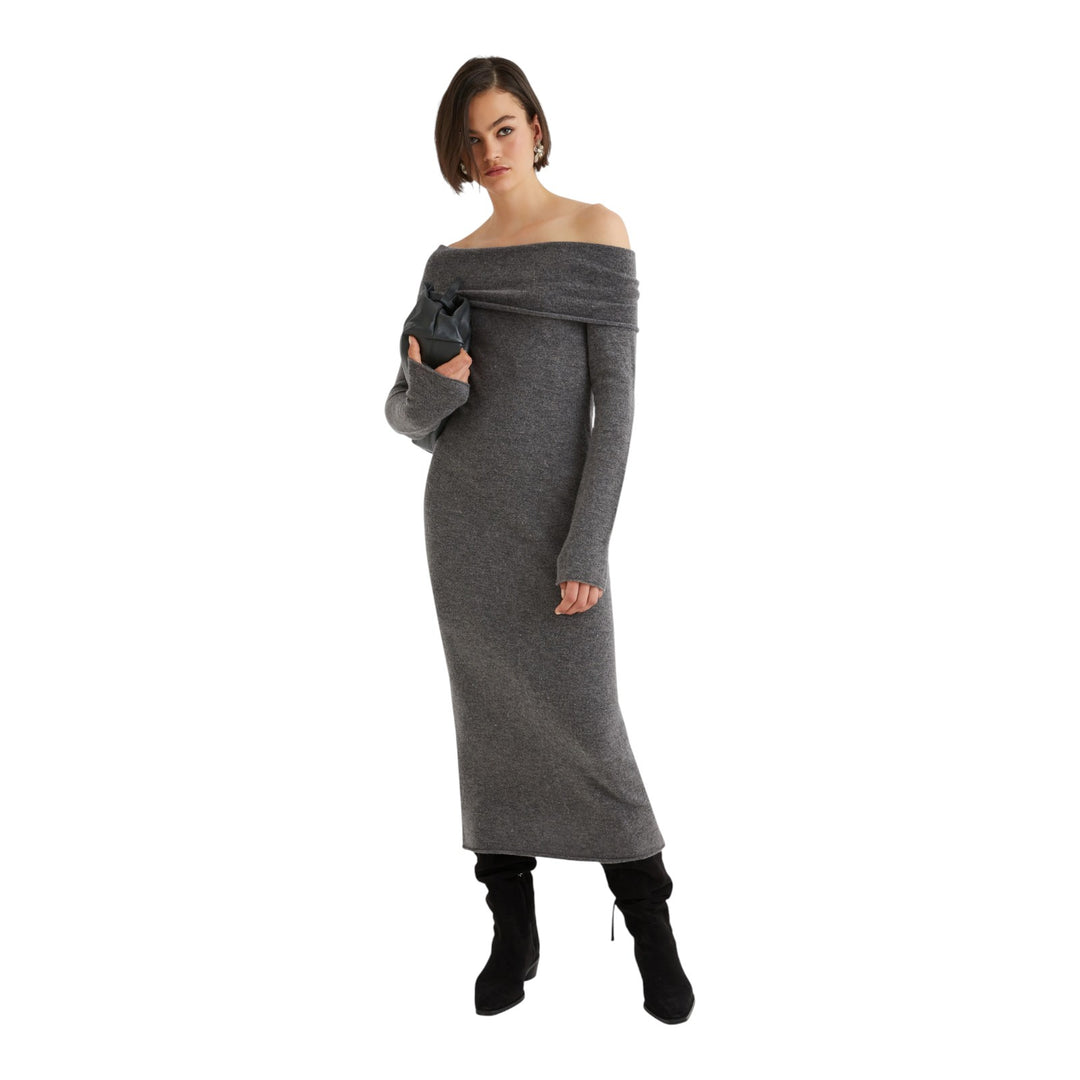 ARGO Strickkleid in MELANGE GREY