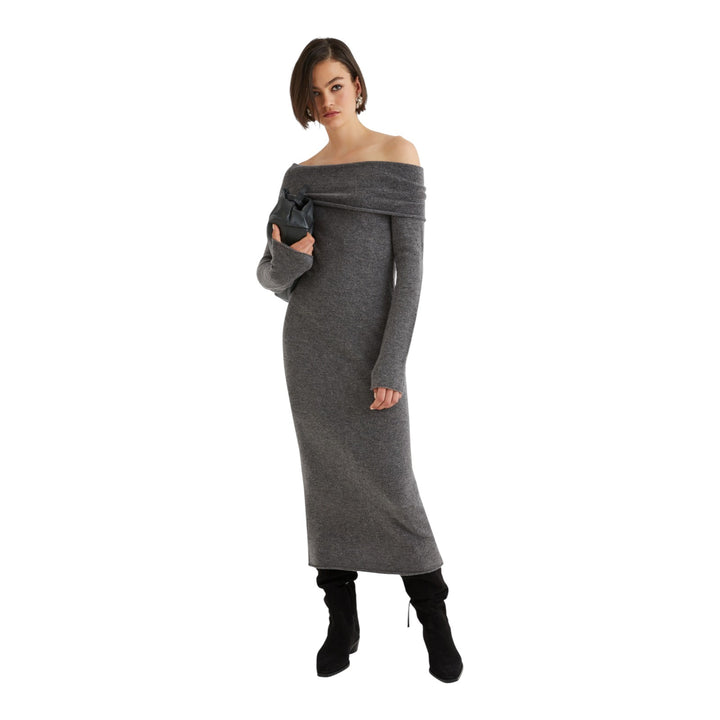 ARGO Strickkleid in MELANGE GREY