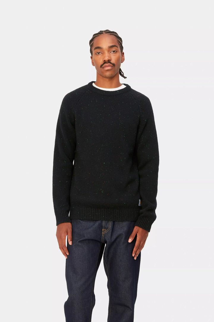 ANGLISTIC SWEATER SPECKLED BLACK