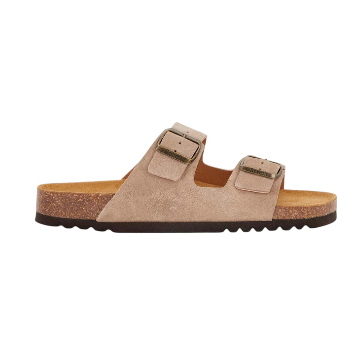 JULIEN SANDALEN AUS WILDLEDER IN BEIGE