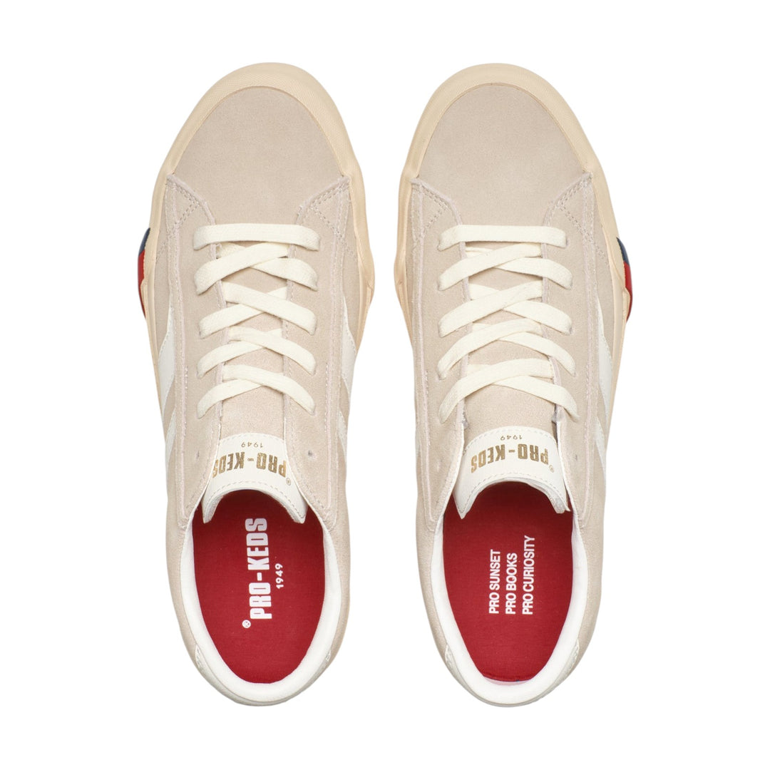 Royal Classic in Pelle Scamosciata Beige Bianco