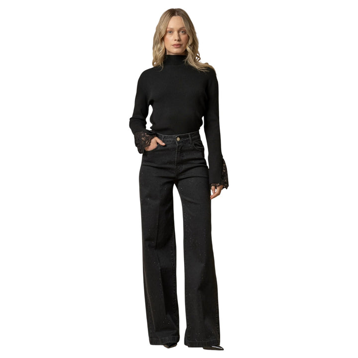 DENIM DONVINA STRASS NERO