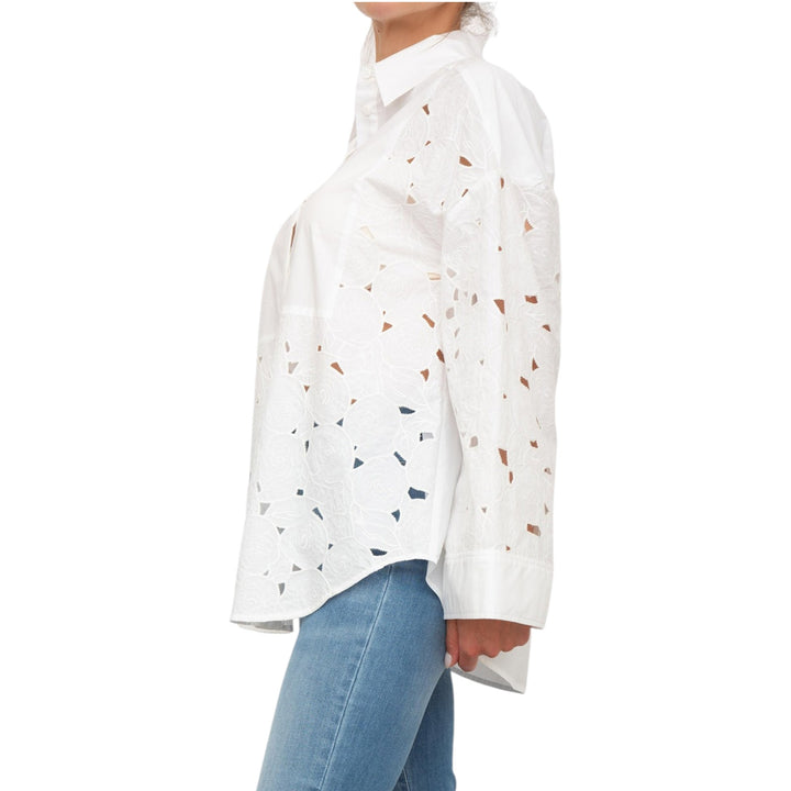 OVERSIZED WHITE EMBROIDERED SHIRT