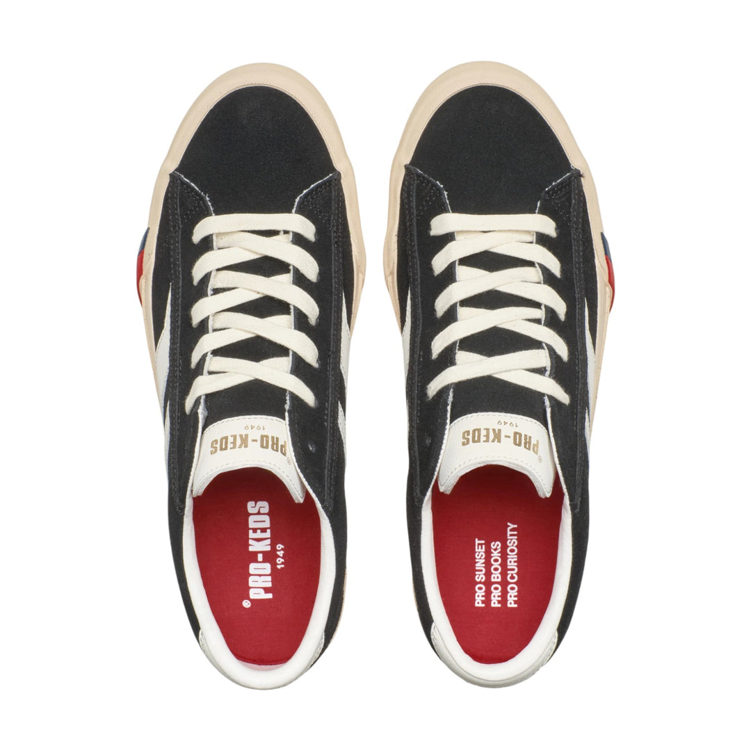 Royal Classic in Schwarz-Weiß-Wildleder