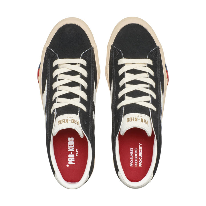 Royal Classic in Schwarz-Weiß-Wildleder