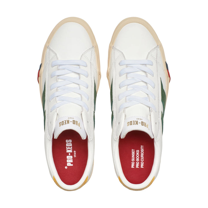 Royal Classic in weißem und grünem Leder