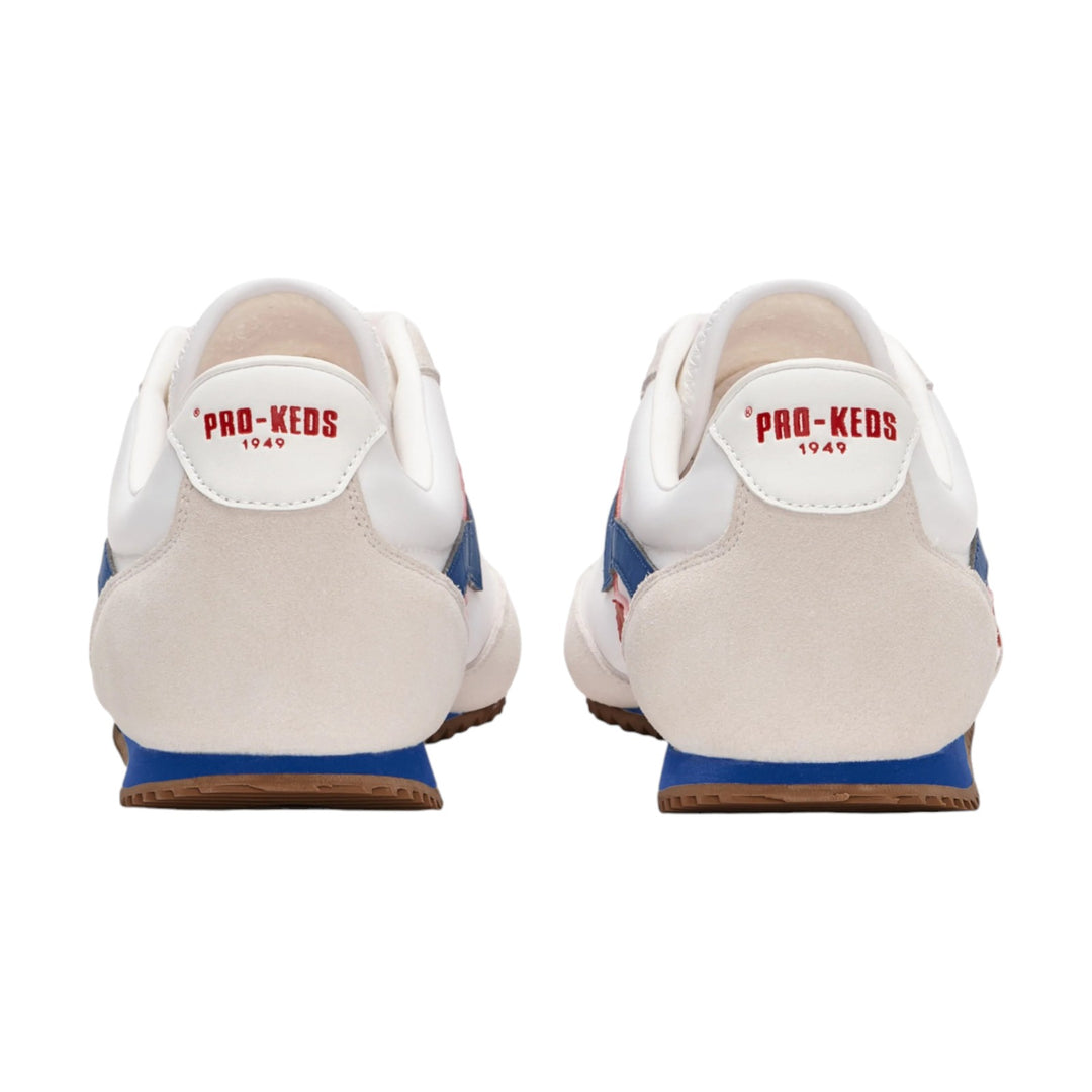 Racer 77 in Weiß und Rot/Blau Nylon