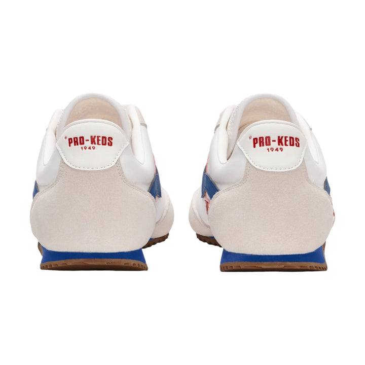 Racer 77 in Weiß und Rot/Blau Nylon